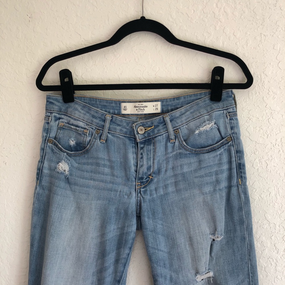 Abercrombie & Fitch Light Blue Ripped Jeans
